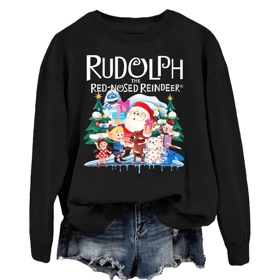 Rudolph the Red Nosed Reindeer Christmas Sweatshirt Rudolph Movie Characters Rudolph the Red Nosed Reindeer Christmas