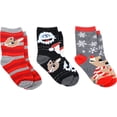 thumbnail image 1 of Rudolph the Red-Nosed Reindeer Kid's 3 Pack Crew Sock Gift Set, Shoe Size 7-10, 1 of 5