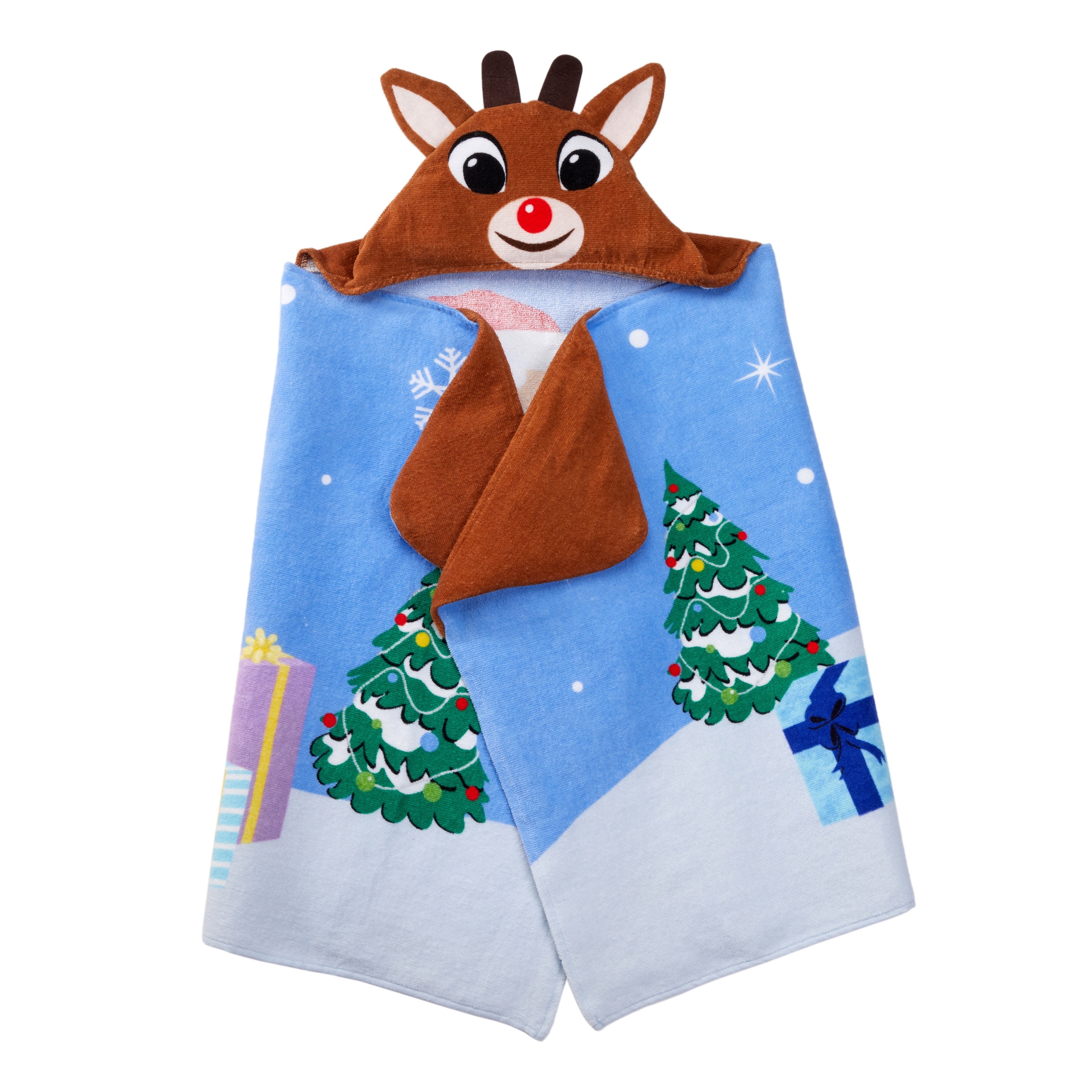Rudolph the Red-Nosed Reindeer Kids Hooded Towel - Walmart.com