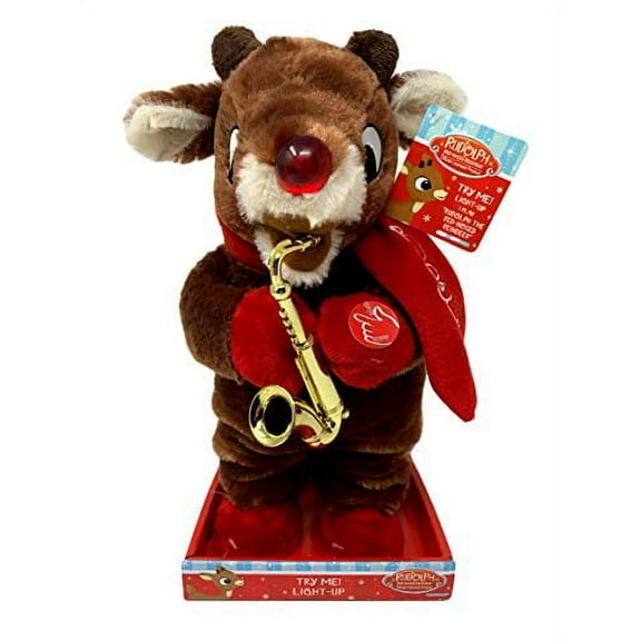 Rudolph the Red-Nosed Reindeer Light-Up and Music Playing Plush