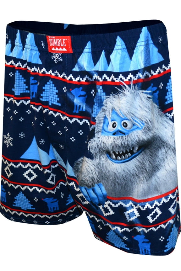 Rudolph the Red Nosed Reindeer Mens Rudolph The Red Nosed Reindeer Christmas Bumble Boxer Shorts (Small)
