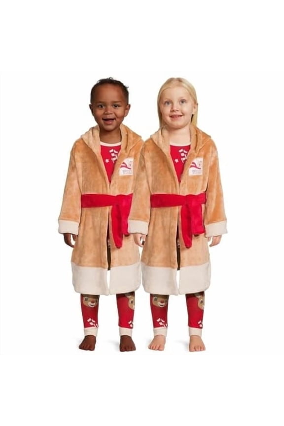 the Red Nosed Reindeer Pajamas and Robe Set, 3-Piece 2T
