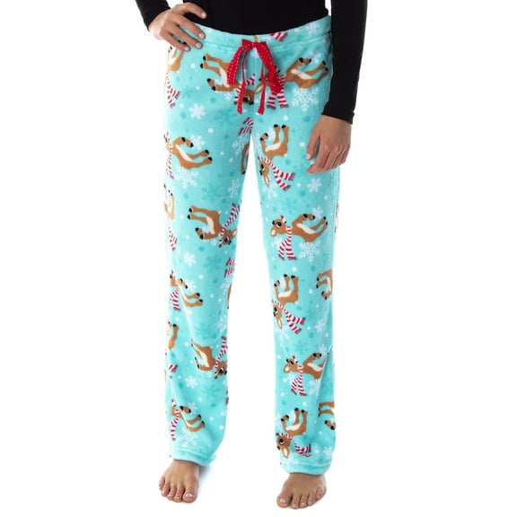 Rudolph the Red Nosed Reindeer Soft Touch Fleece Plush Juniors Pajama Pants