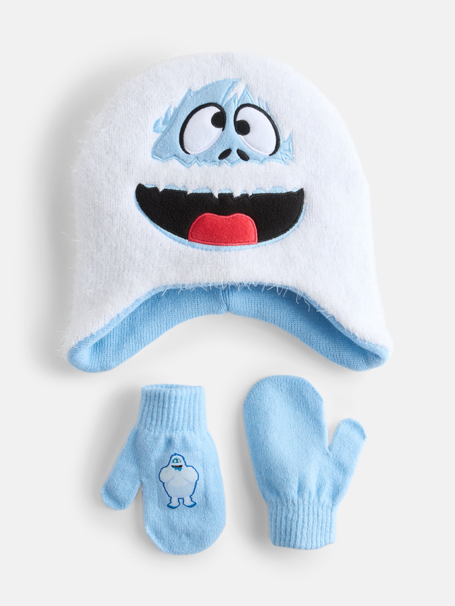 Snow Monster Toddler Unisex Knit Beanie and Mitten Set, 2 Piece