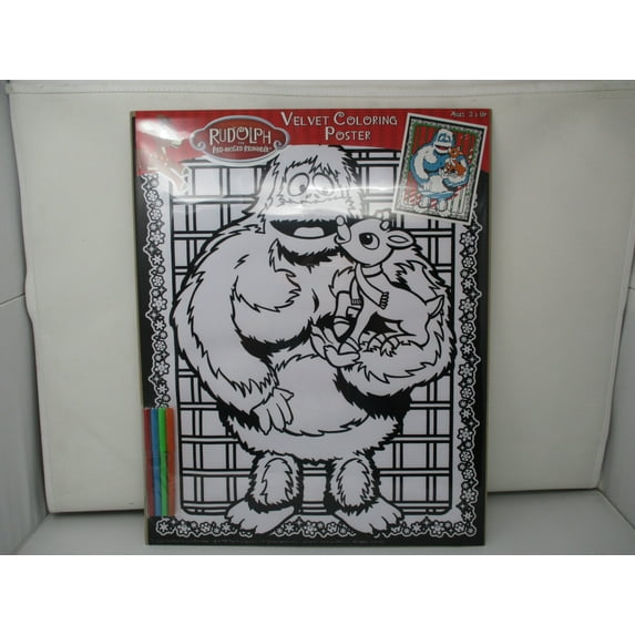 Rudolph the Red Nosed Reindeer Velvet Coloring Poster ( Chosen at Random)