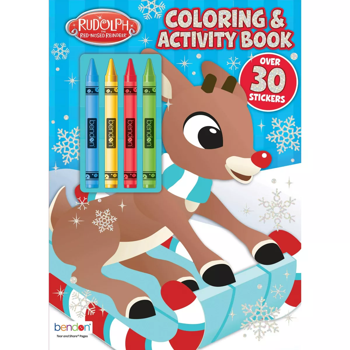 Rudolph the Red-nosed Reindeer Coloring & Activity Book With 4 Crayons
