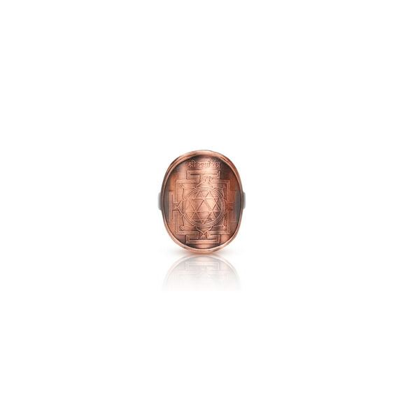 Rudra Centre Shree Durga Yantra Ring - Copper