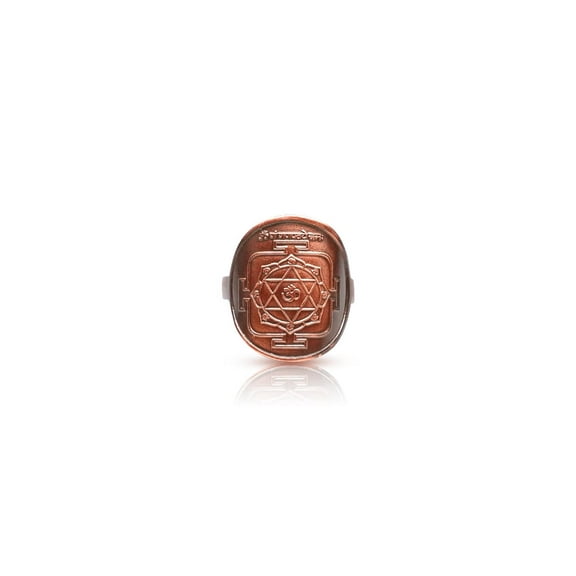 Rudra Centre Shree Ganesh Yantra Ring - Copper