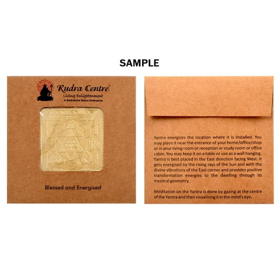Rudra Centre Shree Kailash Dhan Raksha Yantra - Pocket Size