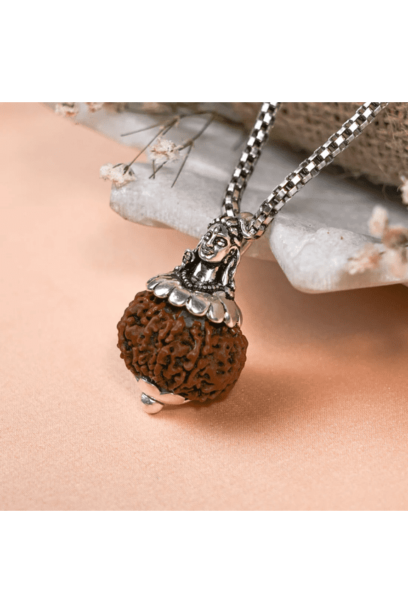 Rudraksha Mala Spiritual Pendant Necklace For Spiritual Growth & Energy