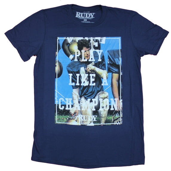 Rudy Mens T-Shirt - Play Like a Champion (Large)