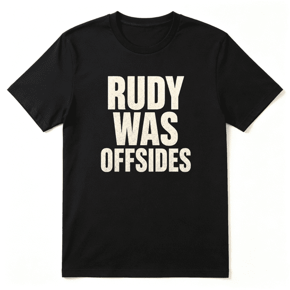 Rudy Was Offsides Retro Graphic Tee for Men, Gym Hilarious Cotton Short Sleeves T-Shirt