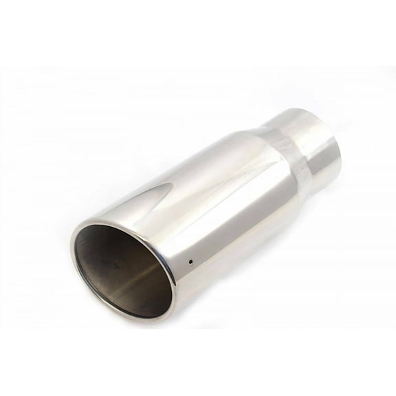 Rudy's 12" Polished SS Bolt On Exhaust Tip Rolled Angle Cut 4" Inlet 5" Outlet