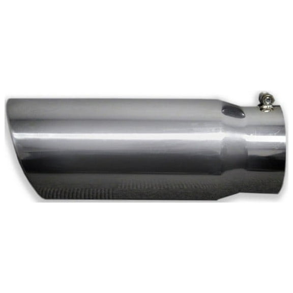 Rudy's 15" Polished SS Bolt On Exhaust Tip Rolled Angle Cut 5" Inlet 6" Outlet