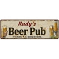 thumbnail image 1 of Rudy's Beer Pub Man Cave Bar Decor Gift 6x18 Sign 106180053109, 1 of 1