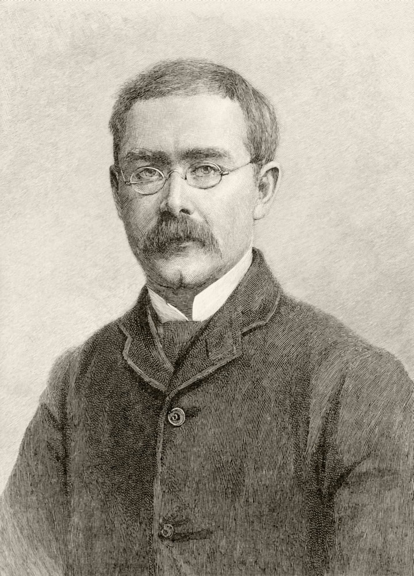 Rudyard Kipling 1865 To 1936 British Author Canvas Art - Ken Welsh Design Pics (12 x 17)