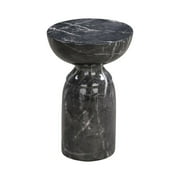Rue Black MarbleSide Table by TOV Furniture