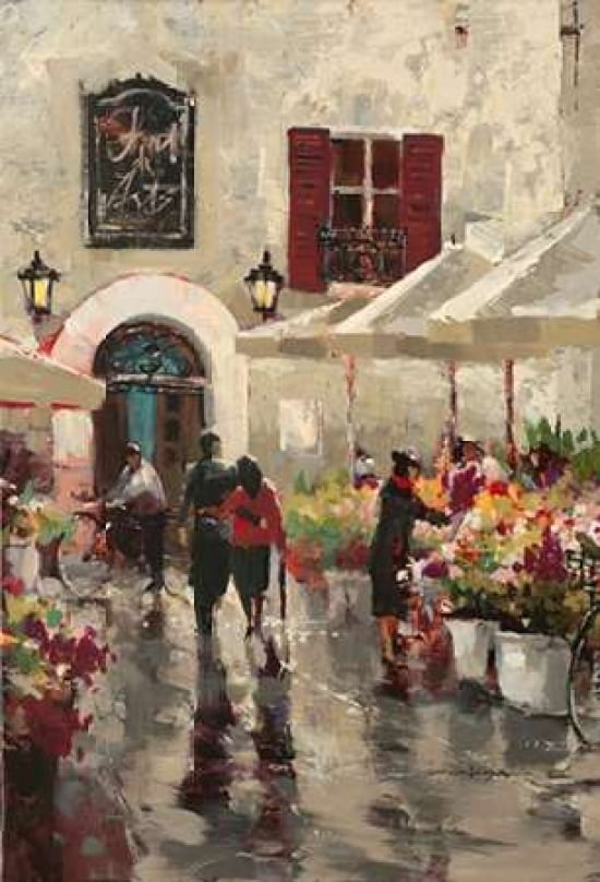 Rue De Fleurs Canvas Art - Brent Heighton (20 x 28)