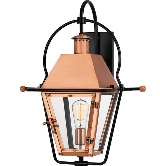 Rue De Royal 1-Light Aged Copper Outdoor Wall Lantern