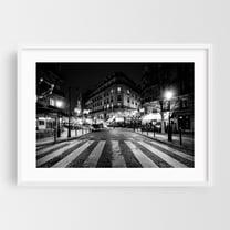 Rue Jean Du Bellay B&W - Paris France Photography White Framed Wall Art Print 12 x 18 inches