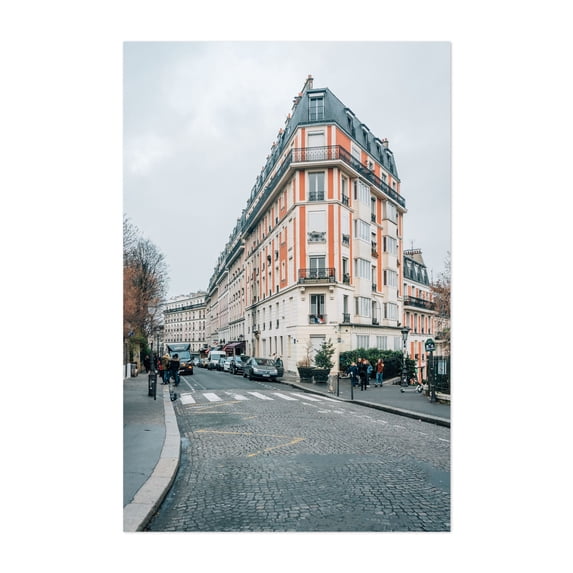 Rue Lamarck - Paris Île-de-France France Photography Architecture City Street Photography Travel Poster Vintage Scenic Unframed Wall Art Print 32 x 48 inches