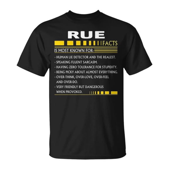 Rue Name Gift Rue Facts V2 Unisex TShirt