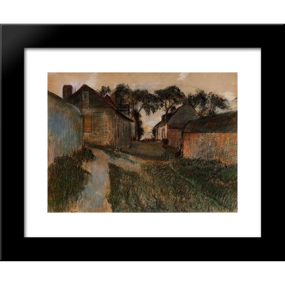 Rue Quesnoy, Saint-Valery-sur-Somme 20x24 Framed Art Print by Edgar Degas