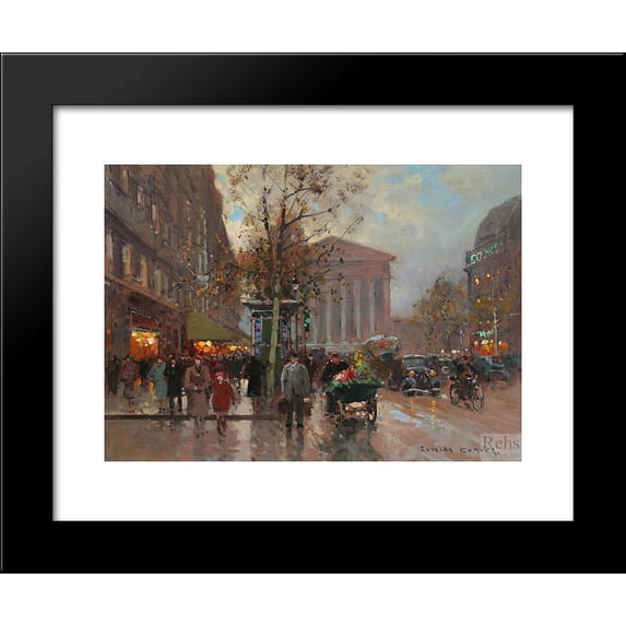 Rue Royale Madeleine 20x24 Framed Art Print by Edouard Cortes