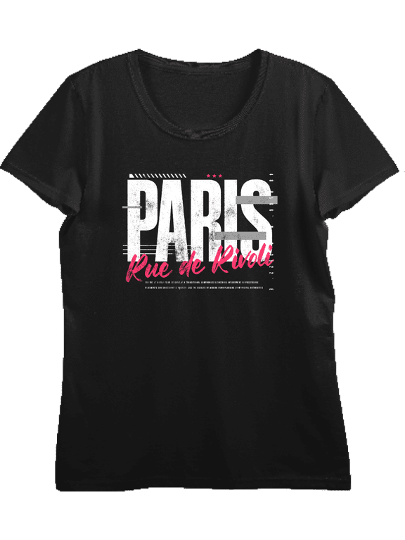 Rue de Rivoli Paris Women's Black Crew Neck Short Sleeve Top-Medium