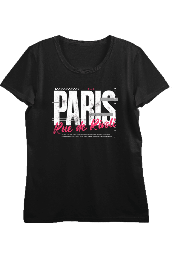 Rue de Rivoli Paris Women's Black Crew Neck Short Sleeve Top-Medium