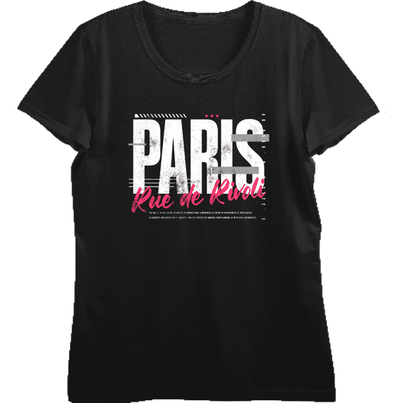 Rue de Rivoli Paris Women's Black Crew Neck Short Sleeve Top-Small