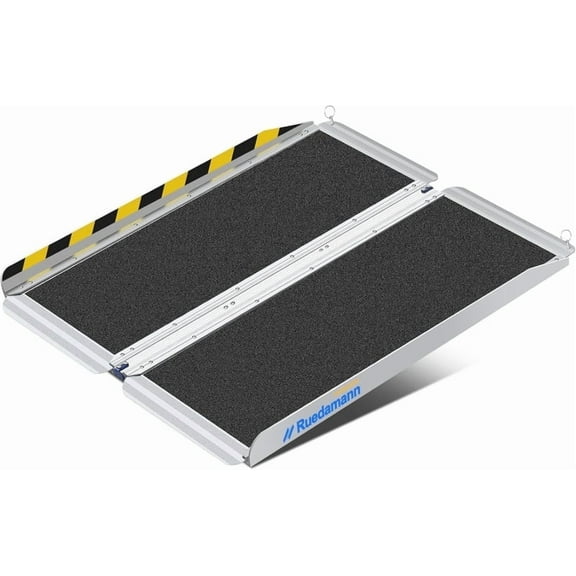 Ruedamann 3FT Portable Wheelchair Ramp, 30 1/4 inches Wider Folding Ramps for Home Steps, Non-Slip Aluminum Wheelchair Ramps for Doorways, Strollers, Stairs, Scooters, Car, Curbs