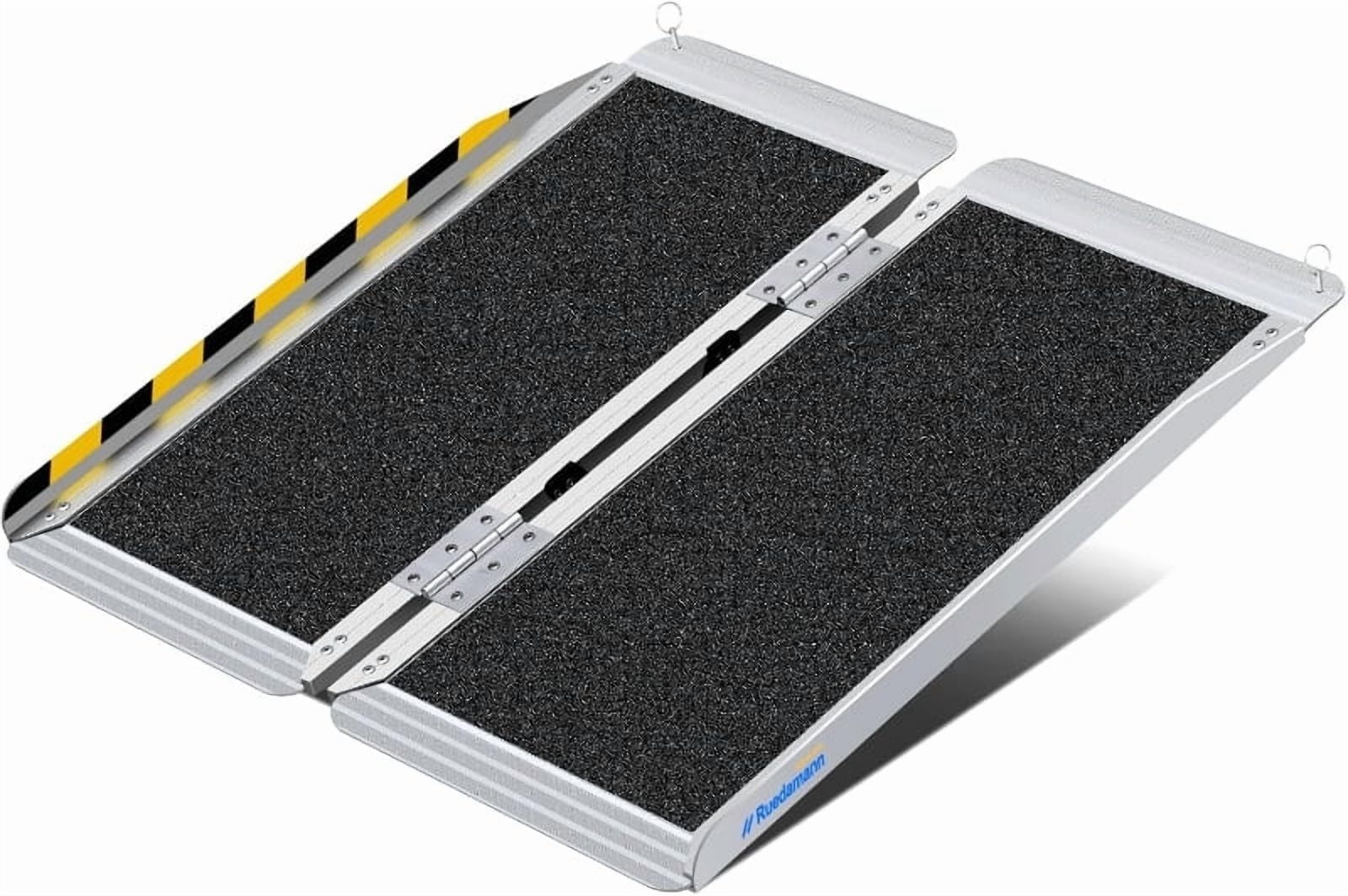 Ruedamann 3FT Portable Wheelchair Ramp, Non-Slip Aluminum Folding Handicap Ramp for Doorways, Wheel Chair Threshold Ramp for Home Steps, Stairs, Wheelchair, Scooters, Pets, Entry