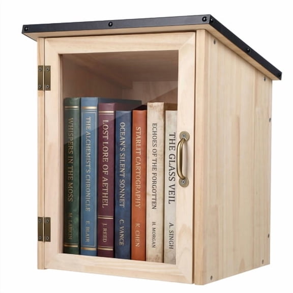Ruestay Little Free Library Box Outdoor, Free Literature Exchange Box Outdoor, for DIY, Schools Sharing Books and Neighborhoods Community, Literature and Newspapers
