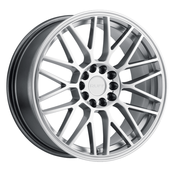 Ruff Aluminum Rim OVERDRIVE 18X8in Hyper Silver Finish, 1880VDR385D04S72