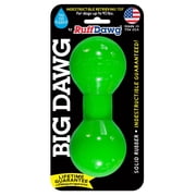 Ruff Dawg Big Dawg Barbell Medium 1pc Color Varies - Heavy-Duty Solid Rubber Dog Chew Toy for Small to Medium Dogs Under 40 lbs   Floats & Bounces