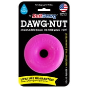 Ruff Dawg Dawg-Nut Medium 3.5    Heavy-Duty Solid Rubber Donut Dog Chew Toy for Dogs Under 40 lbs   Floats & Bounces   Assorted Neon Colors