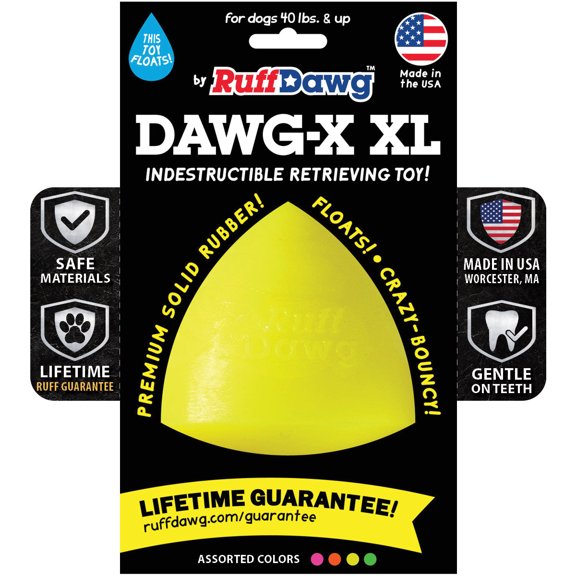 Ruff Dawg Ruff-Core Dawg-X Fetch Dog Toy, XL, Color Varies