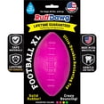 thumbnail image 1 of Ruff Dawg Indestructible Football XL 6” Pink – Heavy-Duty Solid Rubber Dog Fetch Toy for Dogs 40 lbs & Up – Floats & Crazy Bounce – Made in USA, 1 of 7