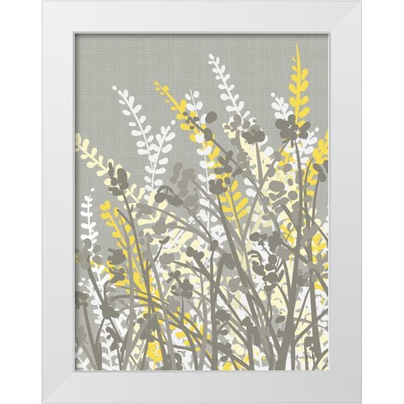 Ruff, Kris 12x14 White Modern Wood Framed Museum Art Print Titled - Yellow Meadow I