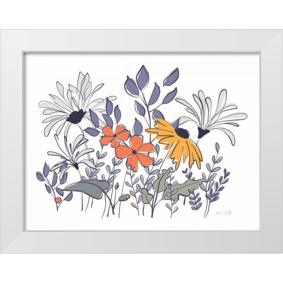 Ruff, Kris 14x12 White Modern Wood Framed Museum Art Print Titled - Primavera Garden I