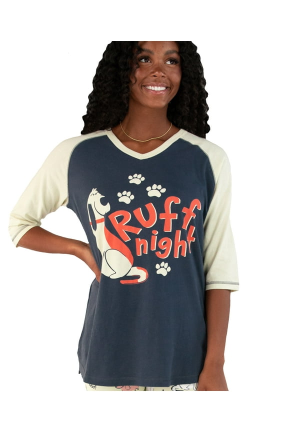 Ruff Night LazyOne Women's Leggings and Tees, Pajama Separates, Cozy Loungewear for Women, Dogs (Medium)