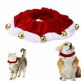 thumbnail image 1 of Ruff Pet Scrunchy | Santa Festive Christmas/Holiday Neckwear for Dogs/Cats | Fun Stretchable Costume Accessory | Soft Collar with Bells, 1 of 7
