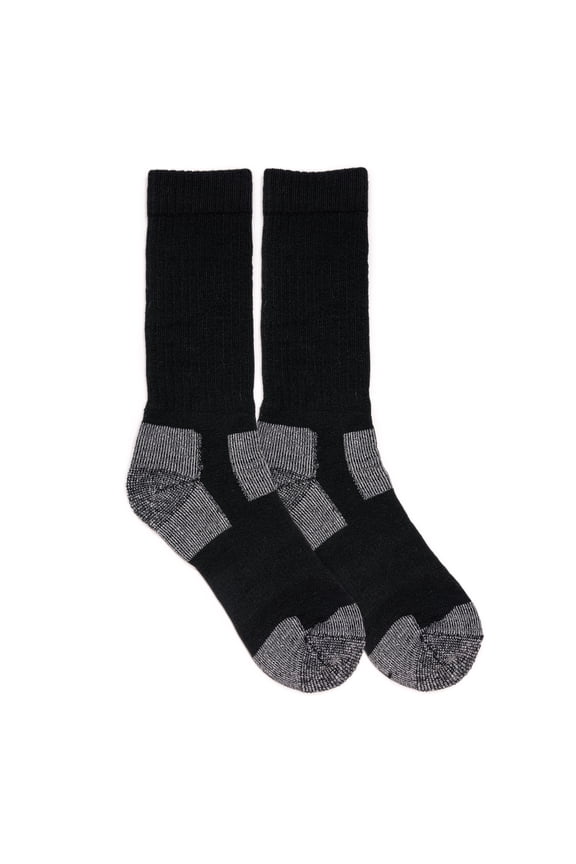 Mens Work Wear Steel Toe Crew Socks (2 Pair Pack)