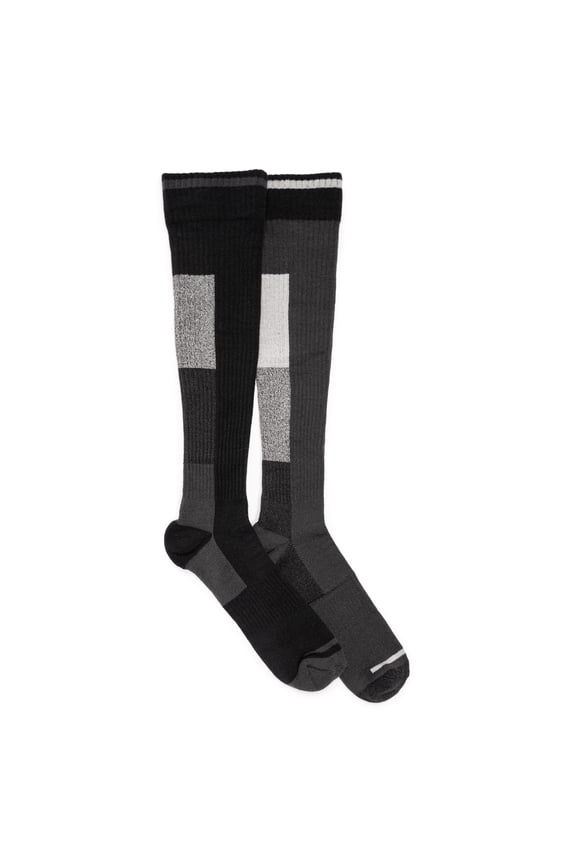 Mens Work Wear Tall Cotton Blend Compression Socks (2 Pair Pack)
