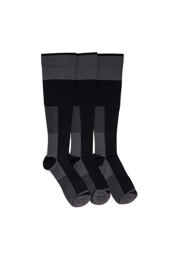 Mens Work Wear Tall Nylon Blend Compression Socks (3 Pair Pack)