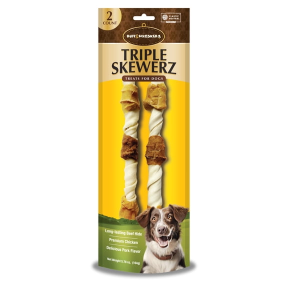 Ruff Whiskerz Triple Kabobz- Jumbo 2 CT