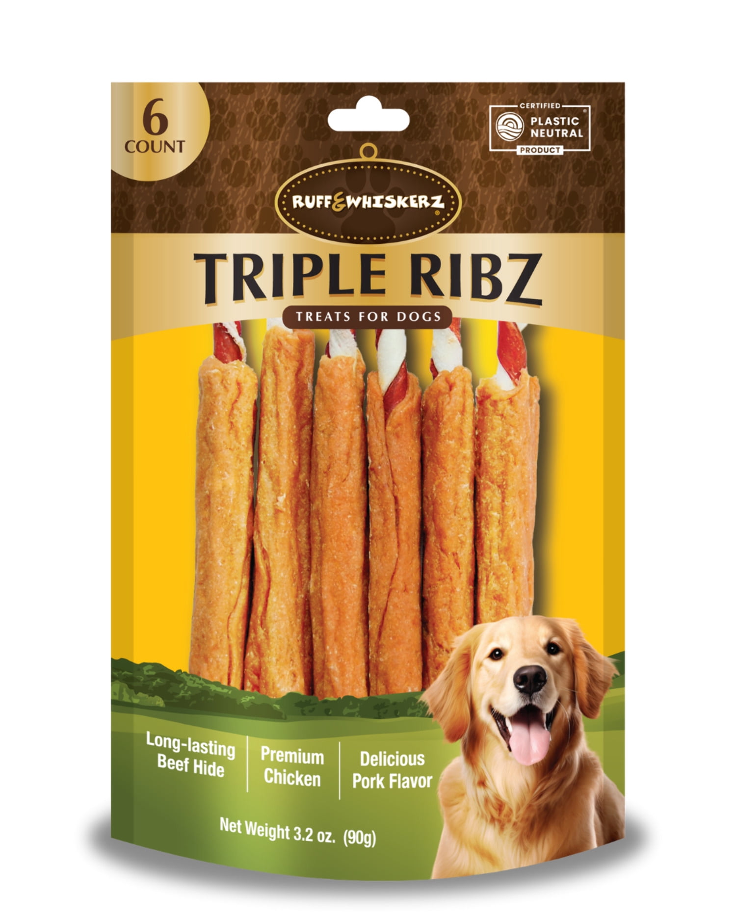 Wizz Ruff Ruff Whiskerz Triple Ribz- 6 CT - Walmart.com