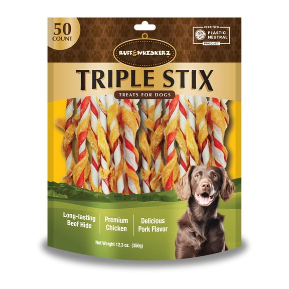 Ruff Whiskerz Triple Stix- 50 CT