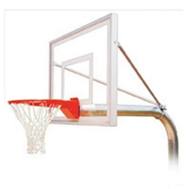 RuffNeck III-EXT Steel-Acrylic In Ground Fixed Height Basketball System, Navy Blue